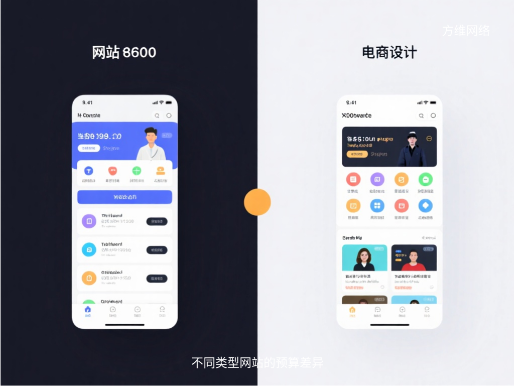不同類型網(wǎng)站的預(yù)算差異