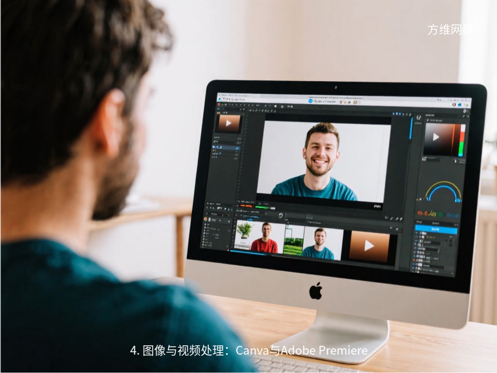 4. 圖像與視頻處理:Canva與Adobe Premiere